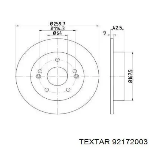 Задні дискові гальма Textar 92172003 ціна, від 22.21 USD