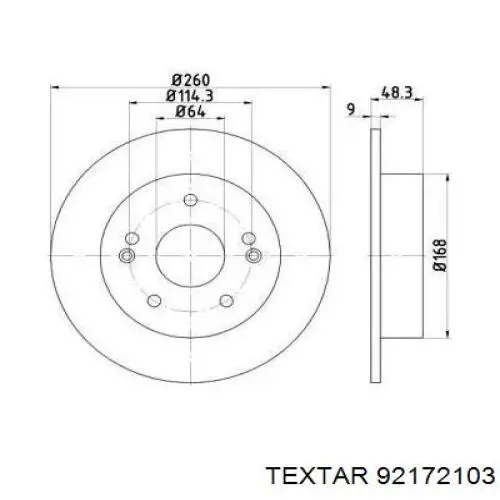 Задні дискові гальма Textar 92172103 ціна, від 23.81 USD