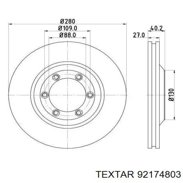 Гальмівні диски передні DI921C Japan Parts