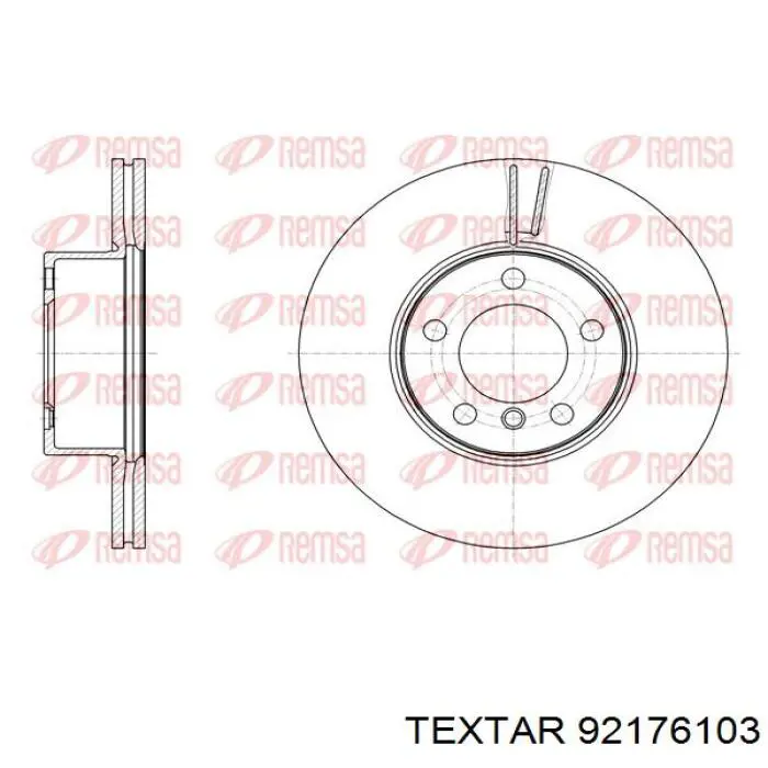 92176103 Textar Гальмо дискове переднє