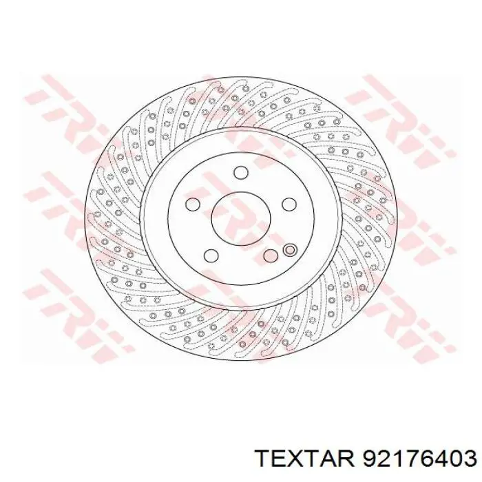 92176403 Textar Гальмо дискове переднє