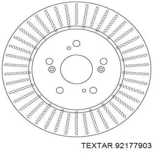 Диск гальмівний передній Textar 92177903