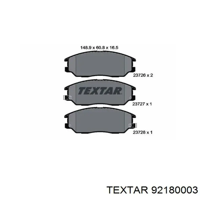 92180003 Textar Гальмо дискове переднє