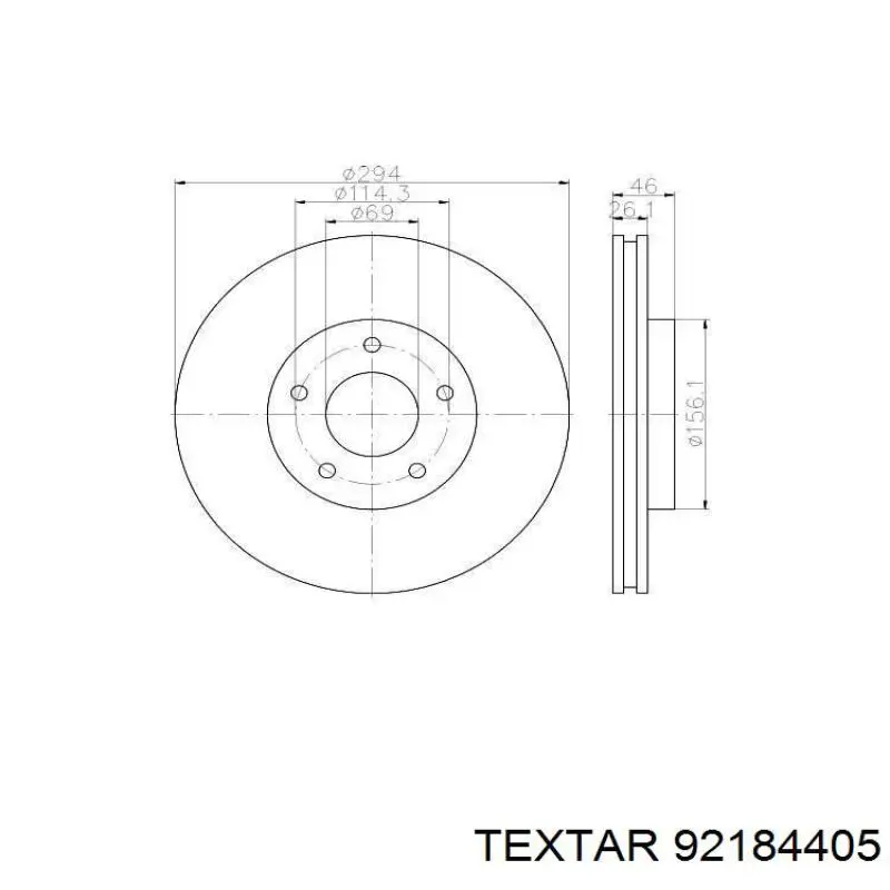 Купити 92184405 Textar Ротор гальмівний