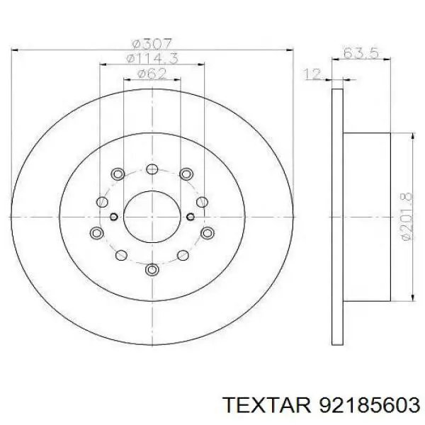 Купити 92185603 Textar Ротор гальмівний