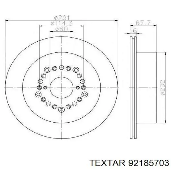 Задні дискові гальма Textar 92185703 ціна, від 30.08 USD