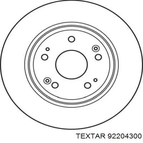 Диск гальмівний задній Textar 92204300