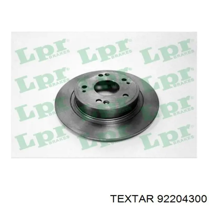 Купити 92204300 Textar Диск заднього гальма