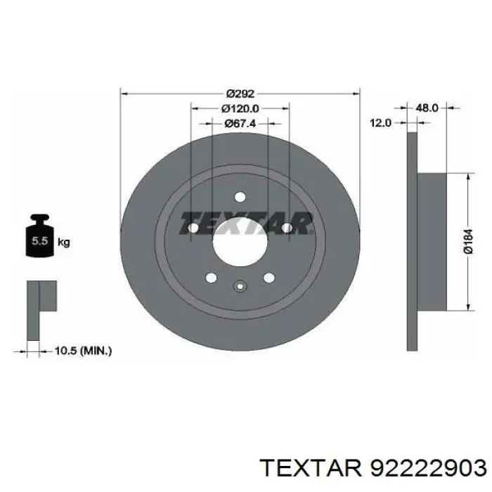 Задні дискові гальма Textar 92222903 ціна, від 41.77 USD