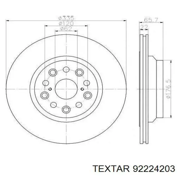 Купити 92224203 Textar Ротор гальмівний