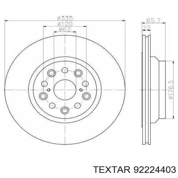 Задні дискові гальма Textar 92224403 ціна, від 48.13 USD