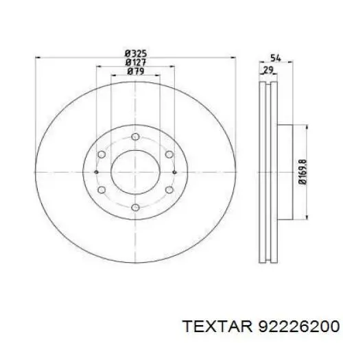 Купити 92226200 Textar Ротор гальмівний