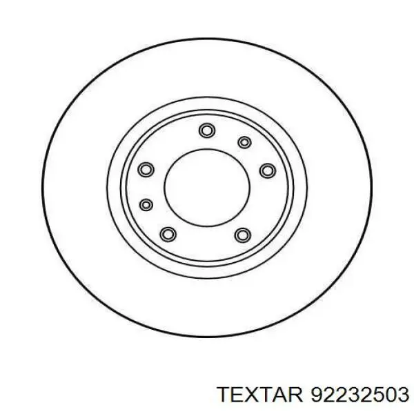 Диск гальмівний передній Textar 92232503