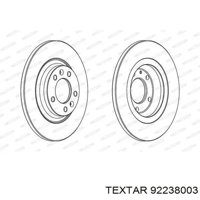 Гальмівні диски 92238003 Textar