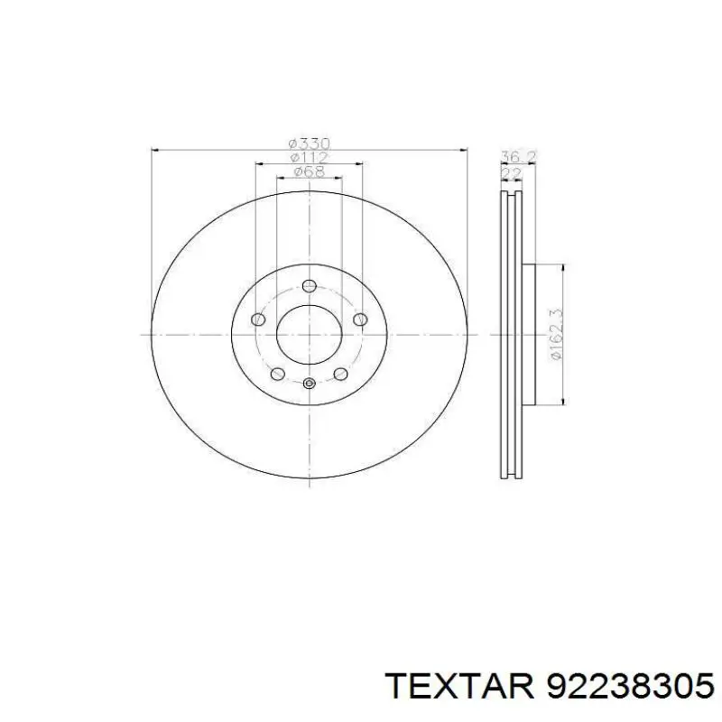 92238305 Textar Дискові гальма