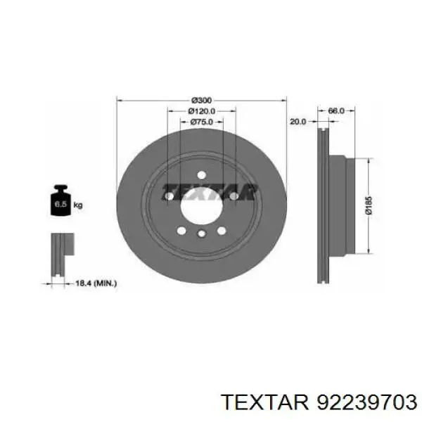 Задні дискові гальма Textar 92239703 ціна, від 64.35 USD