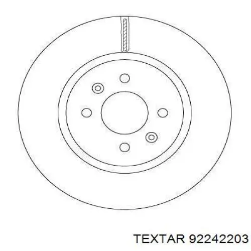 Диск гальмівний задній Textar 92242203