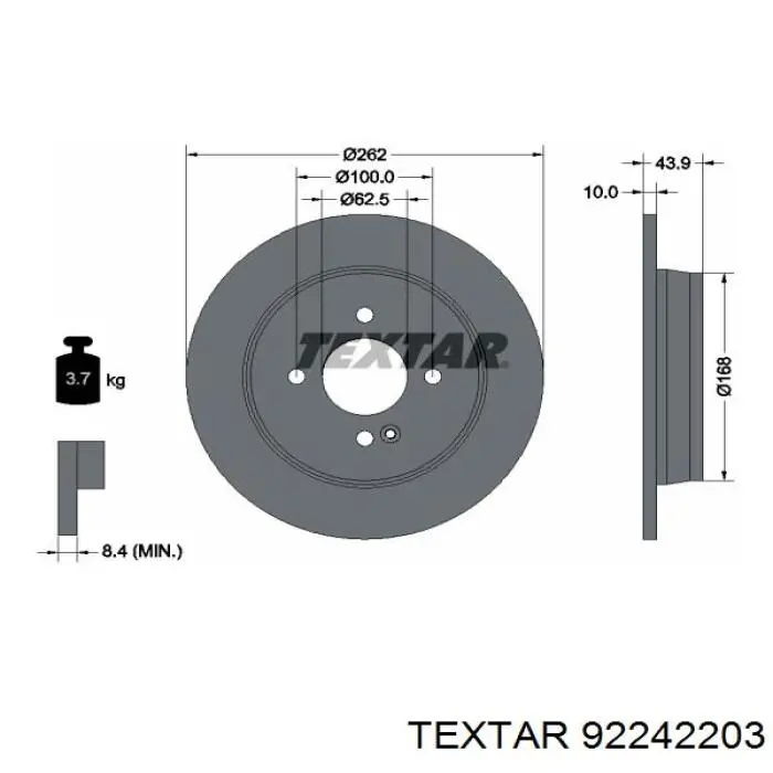 92242203 Textar Дискові гальма