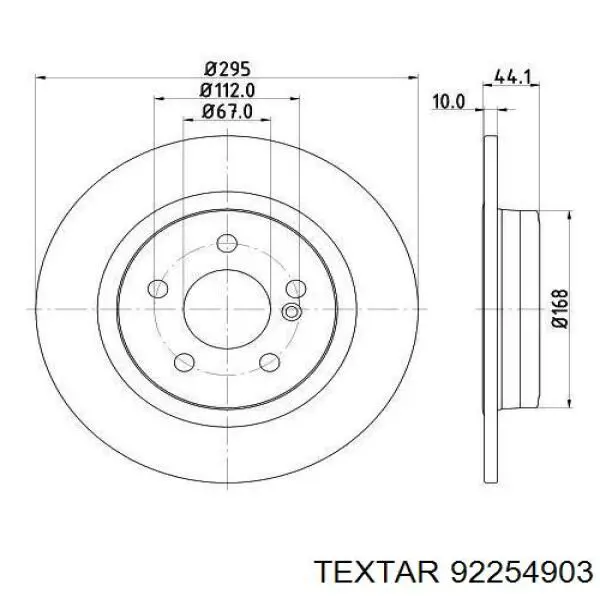 Гальмівні диски 92254903 Textar