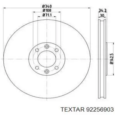 Купити 92256903 Textar Ротор гальмівний