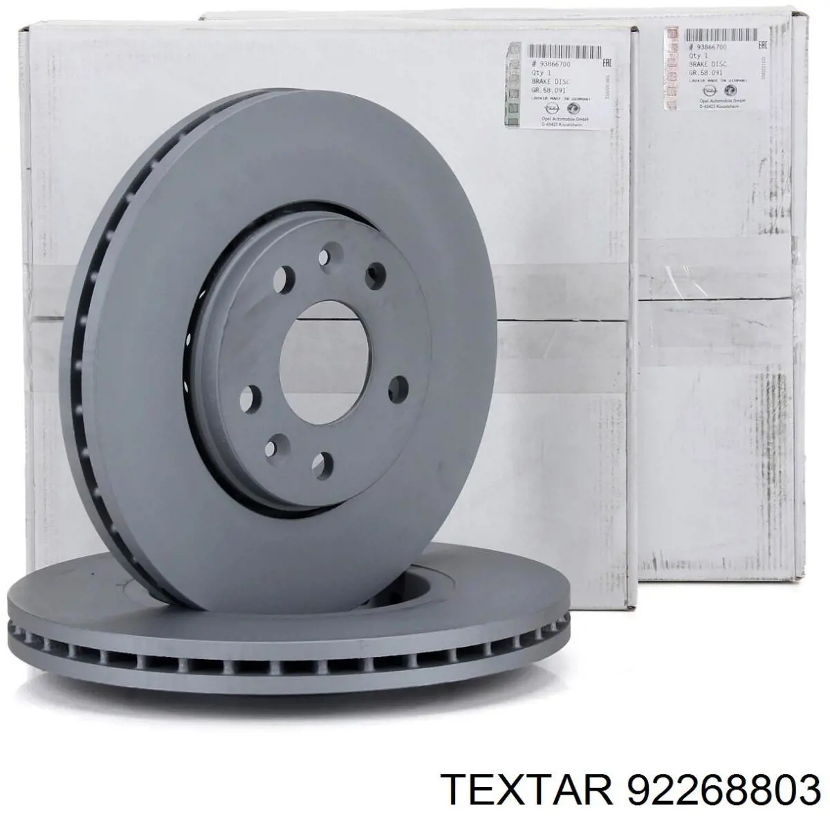 Диск переднього гальма Textar 92268803 ціна, від 54.45 USD