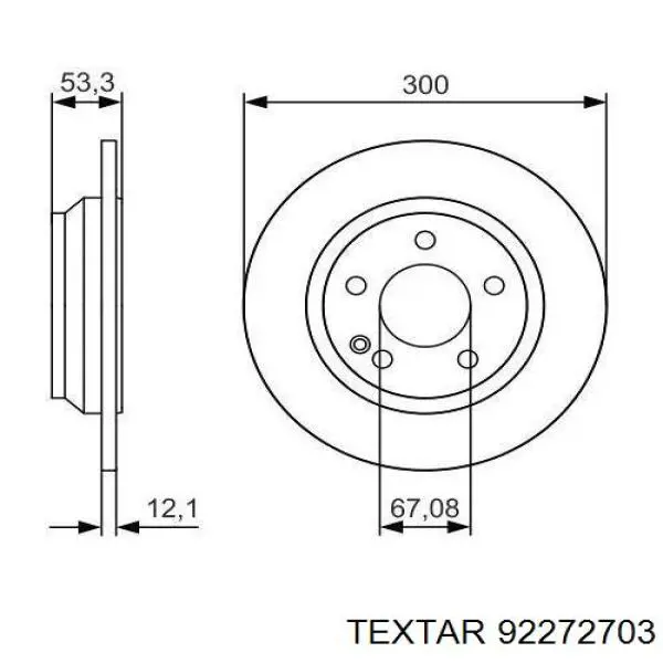 Задні дискові гальма Textar 92272703 ціна, від 53.73 USD