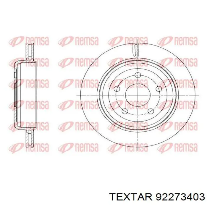 92273403 Textar Дискові гальма