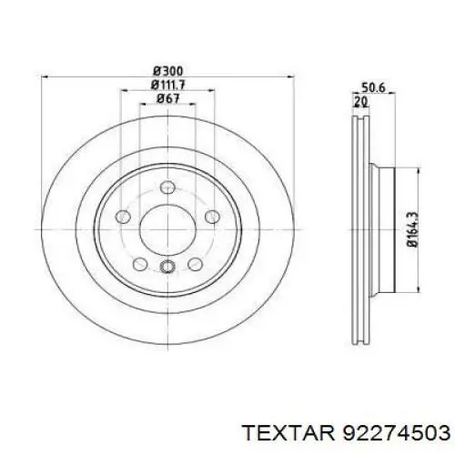 92274503 Textar Дискові гальма