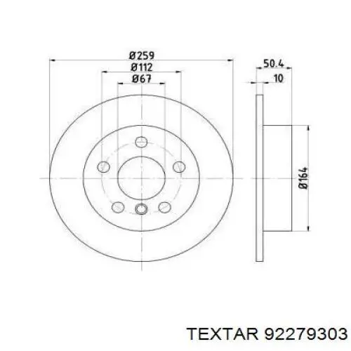 92279303 Textar Дискові гальма