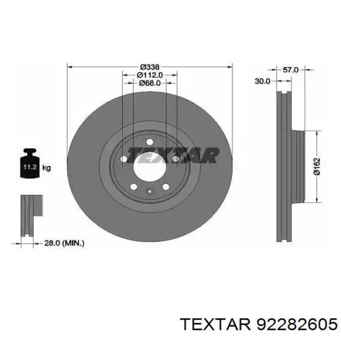 Купити 92282605 Textar Ротор гальмівний