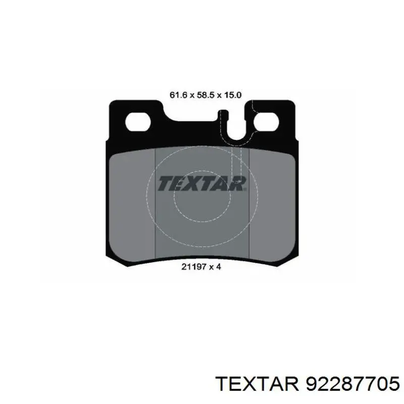 Диск гальмівний передній Textar 92287705