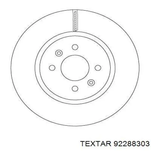 Диск гальмівний передній 92288303 Textar