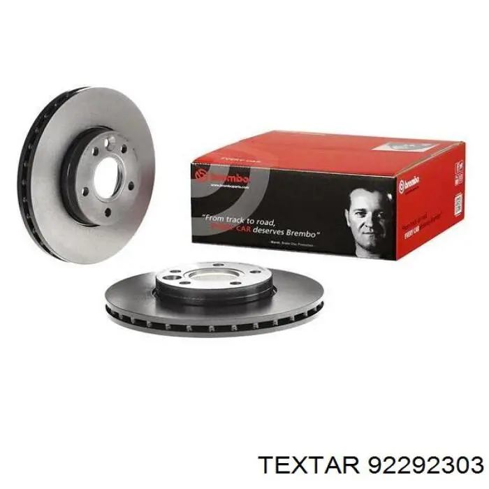 92292303 Textar диск гальмівний передній