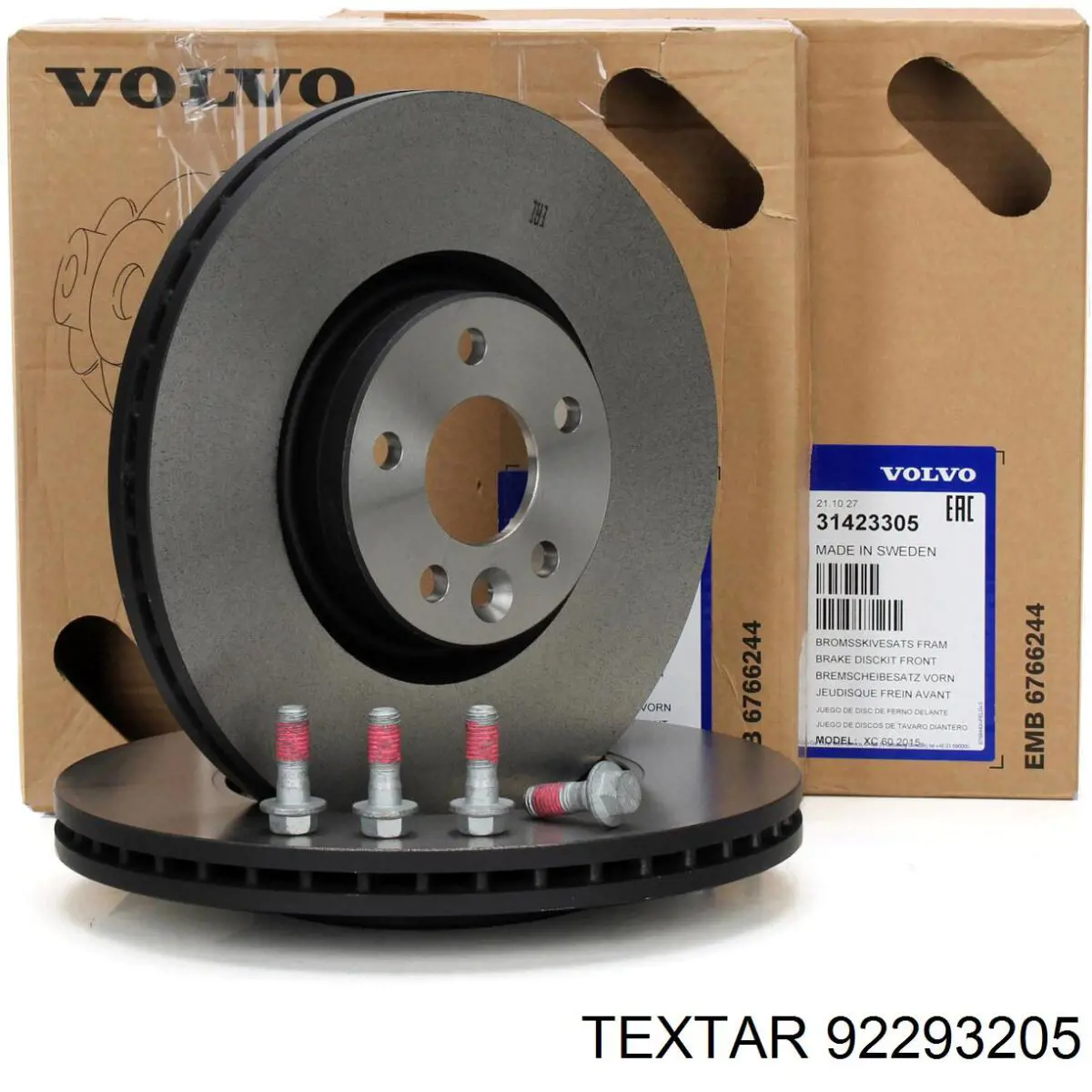 Диск переднього гальма Textar 92293205 ціна, від 87.40 USD