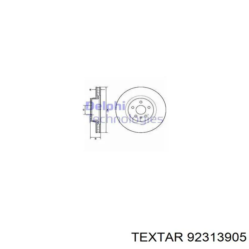 Купити 92313905 Textar Ротор гальмівний