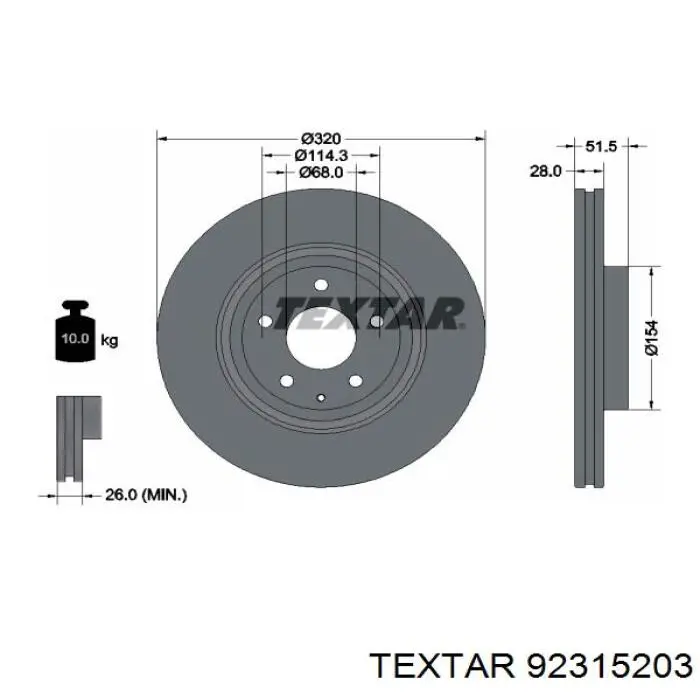 Диск переднього гальма Power Stop JBR1741XPR ціна, від 72.33 USD