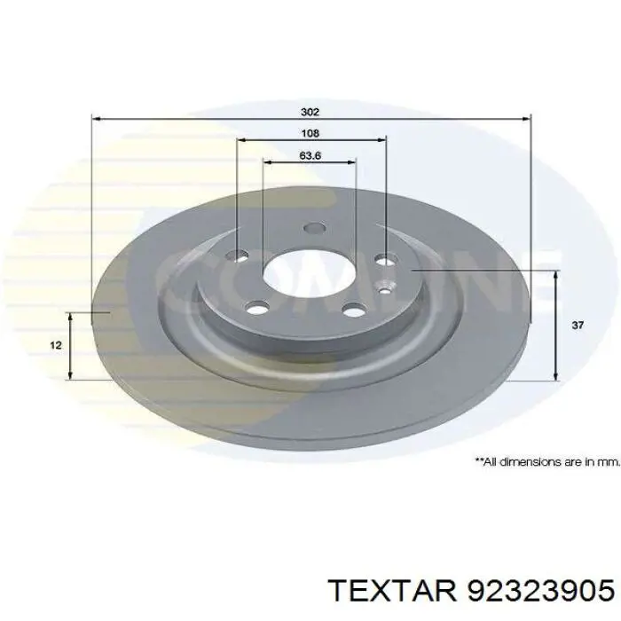 Купити 92323905 Textar Ротор гальмівний