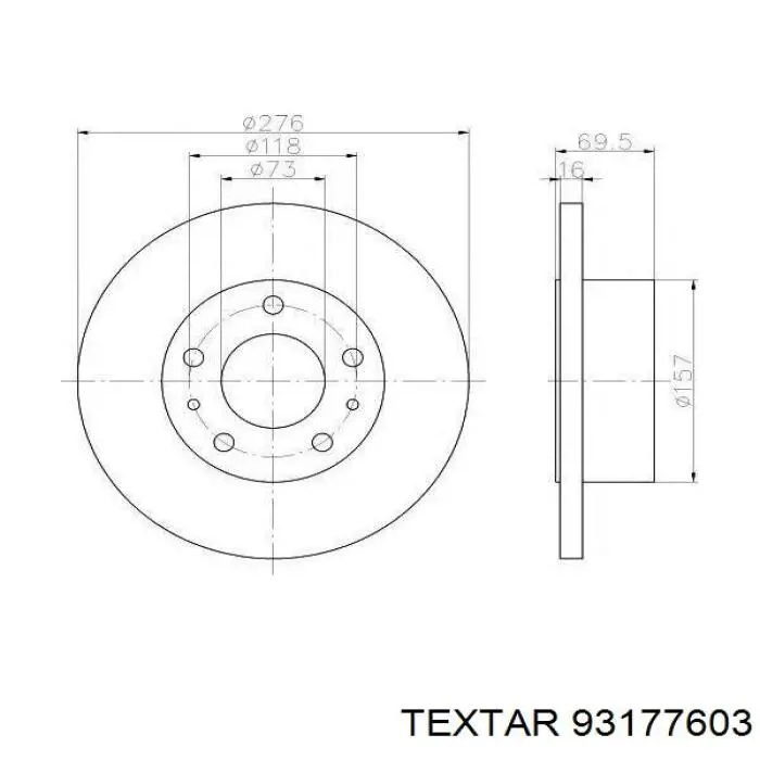 Купити 93177603 Textar Ротор гальмівний