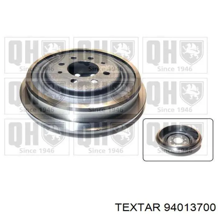 Барабан гальмівний задній Textar 94013700 ціна, від 41.22 USD