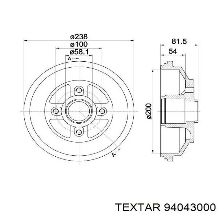 Барабан гальмівний задній 4708277 Opel