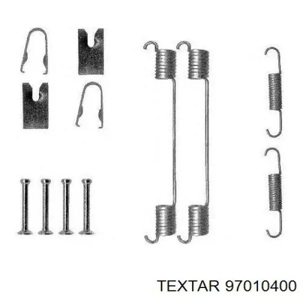 Купити 97010400 Textar Монтажний комплект задніх барабанних колодок