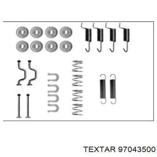 97043500 Textar Ремкомплект торм. колодок