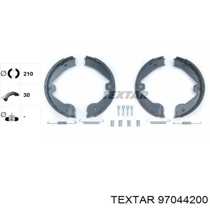 Ремкомплект стоянкового гальма 97044200 Textar