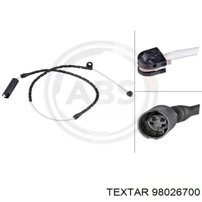 Сигналізатор знос гальмівних колодок Textar 98026700 ціна, від 5.96 USD