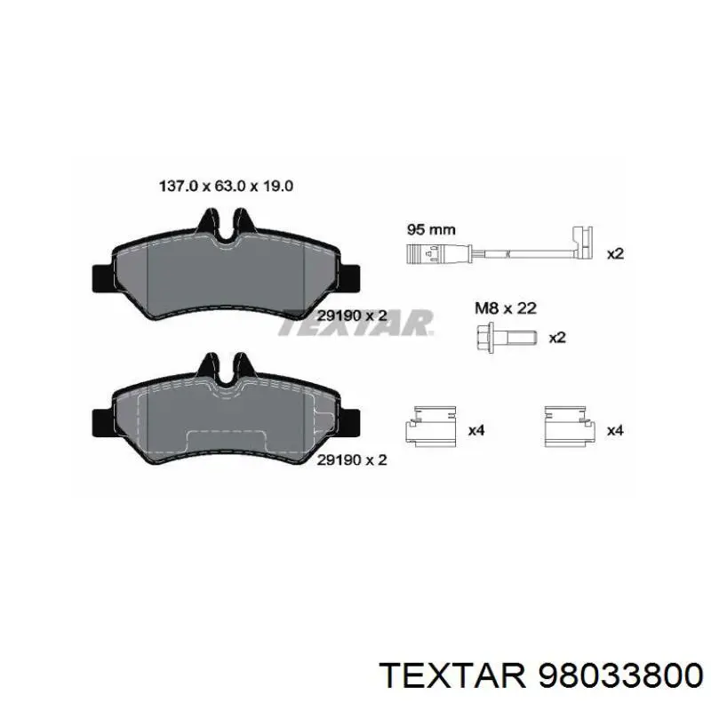 Датчик зносу гальмівних колодок, задній Textar 98033800 ціна, від 2.76 USD