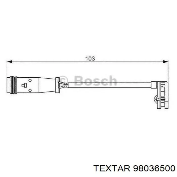 Датчик зносу гальмівних колодок, задній Textar 98036500