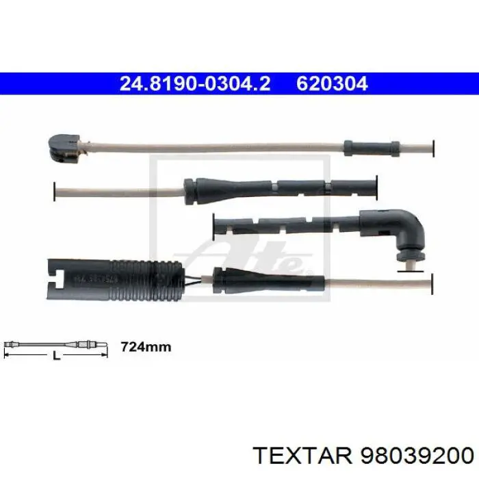 Сигналізатор знос гальмівних колодок Textar 98039200 ціна, від 8.93 USD
