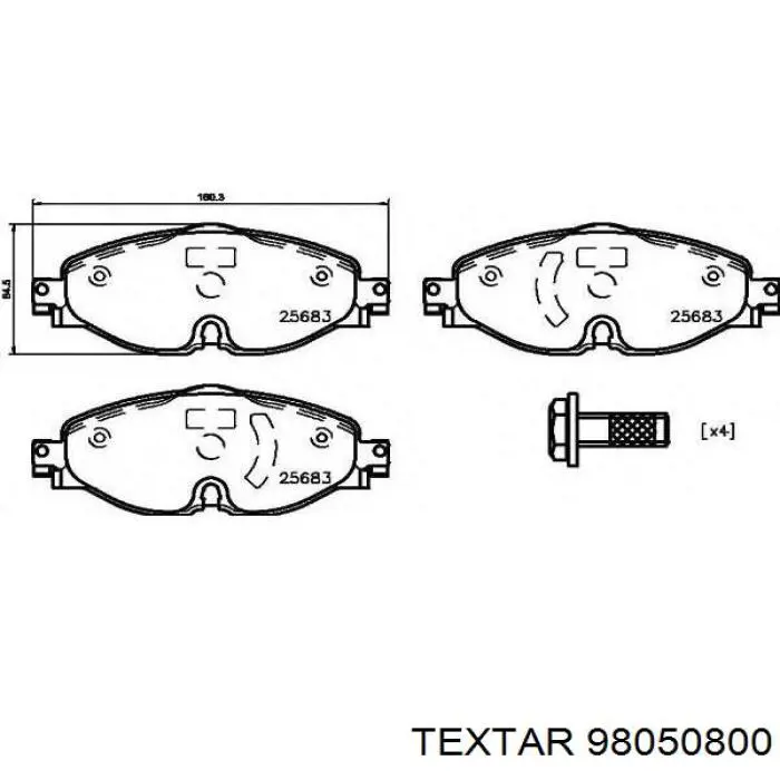 Купити 98050800 Textar Датчик зносу гальмівних колодок