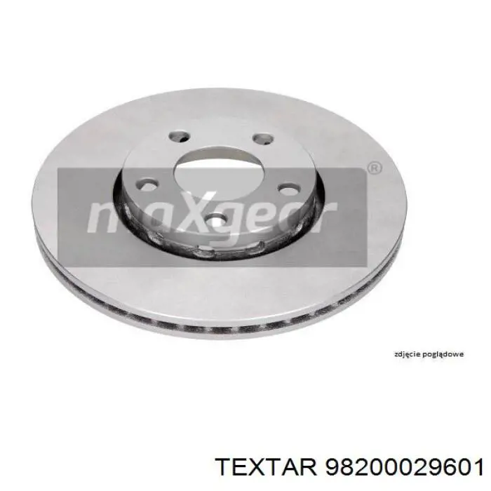 Диск гальмівний передній Textar 98200029601