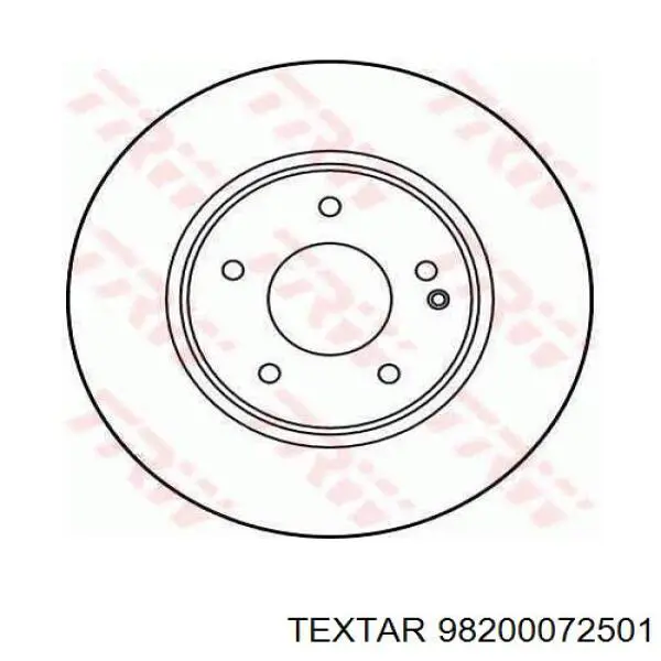 98200072501 Textar диск гальмівний передній